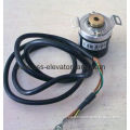 Otis Motor Digital Speed Encoder End Shaft 6mm With Clamping Ring And Spring Plate With Cable 